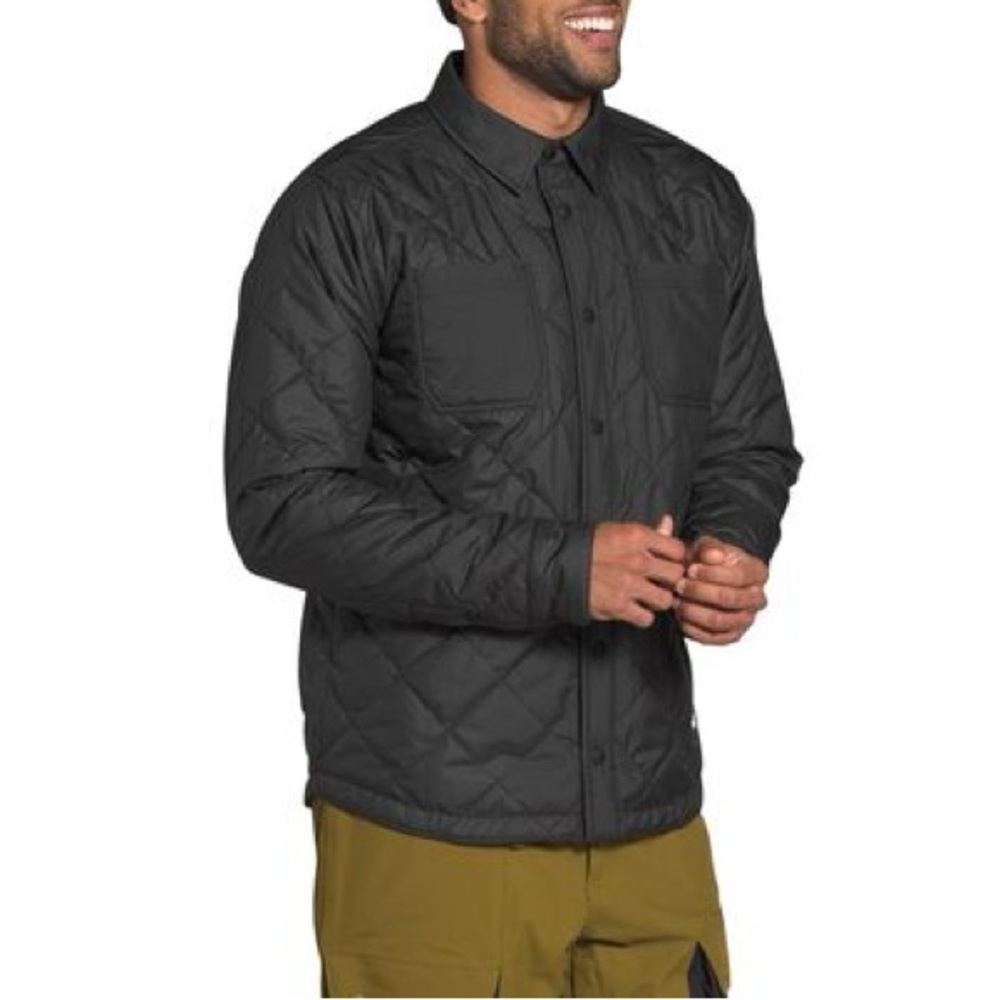 The north face Fort Point Insulated Flannel Jacket Men's reversible black plaid - Picture 2 of 12